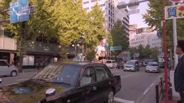 Kasım 2022 Fukuoka Fukuoka Nın Hakata Şehrinde Japon Sokak Trafiği — Stok video