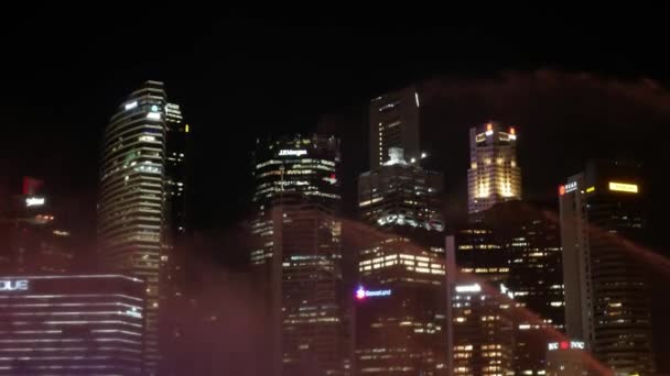 Mayo1 2023 Singapur Espectáculo Fuentes Danzantes Con Luz Agua Mostrar — Vídeos de Stock