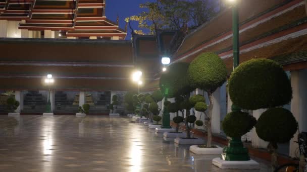 May15 2023 Bangkok Thailand View Beautiful Architecture Design Court Yard — Stock Video