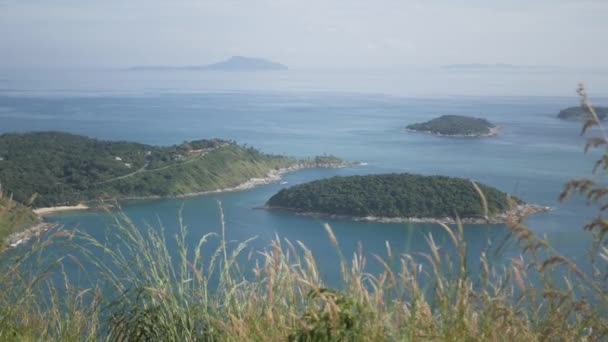 Τοπίο Θέα Καλοκαίρι Της Ακτής Της Θάλασσας Γκρεμό Όμορφη Φυσική — Αρχείο Βίντεο