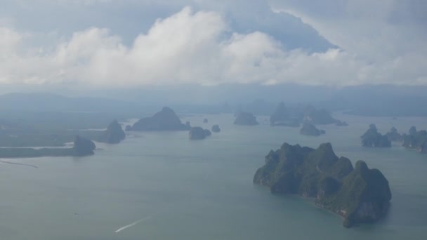 Utsikt Flyger Över Havet Kust Med Floder Och Stora Mangrove — Stockvideo
