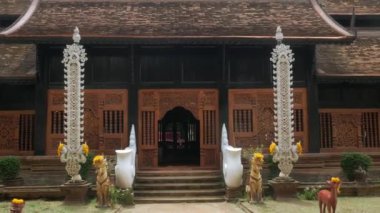 main building ancient heritage architecture building landscape video inside the Wat Lok Molee Temple landmark famous place landmark in chiang mai southeast asia life in thailand