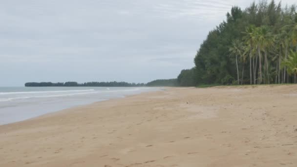 Spiaggia Mare Sabbia Cielo Paesaggio Vista Mare Spiaggia Giorno Estate — Video Stock