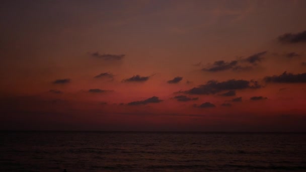Prachtig Uitzicht Vanille Hemel Oceaan Zee Zonsondergang Timme Met Kleur — Stockvideo