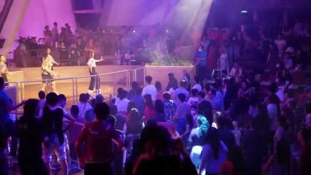 April30 2023 Singapore Crowd People Making Party Concert Nightclub People — Video Stock