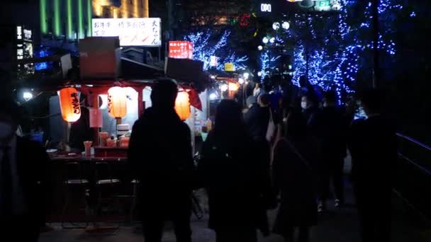 November 2022 Fukuoka Japan Fukuoka Altstadt Entlang Des Flusses Naka — Stockvideo