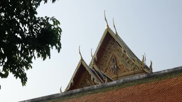 May15 2023 Bangkok Thailand View Beautiful Architecture Design Top Roof — Stock Video