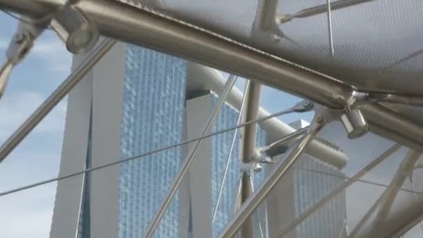 Sierpnia 2022 Singapur Widok Luksusowego Hotelu Nowoczesny Design Drapacz Chmur — Wideo stockowe