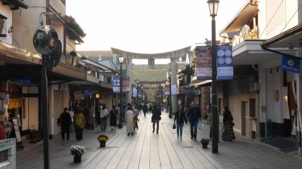 Ноября 2022 Fukuoka Japan Местный Известный Торговый Улица Дорожного Вида — стоковое видео
