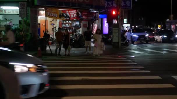 Juli30 2023 Taipei Taiwan Street Uitzicht Met Wat Verkeer Oude — Stockvideo