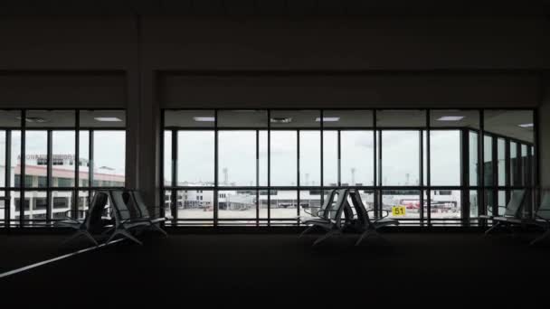 Sierpień13 2023 Bangkok Tajlandia Timelapse Widok Krajobrazu Wewnątrz Terminalu Lotniska — Wideo stockowe
