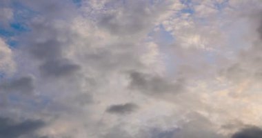 Timelapse background cloud in the natural blue sky moving in sunny day