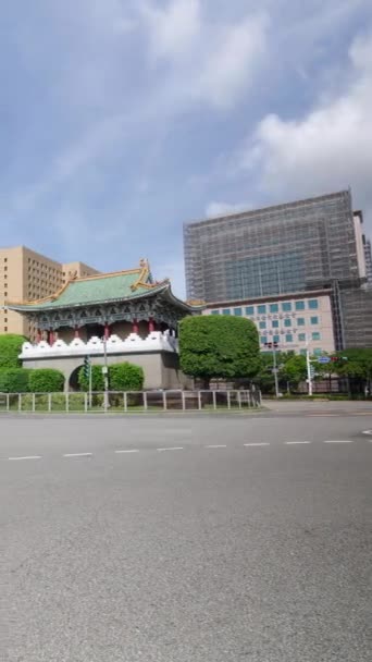 July27 2023 Taipei Taiwan Vertical Timelapse Rua Vista Com Muitos — Vídeo de Stock