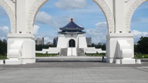 Panorama Landschaft Blick Auf Chiang Kai Shek Memorial Hall Taipeh — Stockvideo