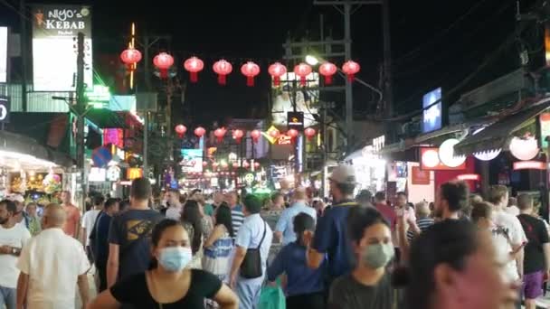 21Janvier2023 Phuket Thailand Nightlife Patong Walking Street Bangla Road Célèbre — Video