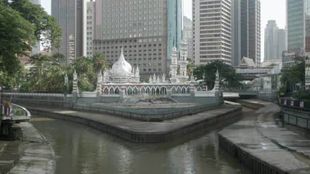 Августа 2022 Kuala Lumpur Малайзия Вид Масджид Джамек Среди Города — стоковое видео