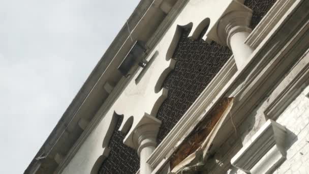 Pohled Klenuté Okno Balkon Architektura Arabském Islámu Stylu Pod Sluncem — Stock video