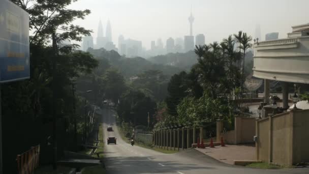 Agosto 2022 Kuala Lumpur Malesia Vista Strada Locale Conduce Nel — Video Stock