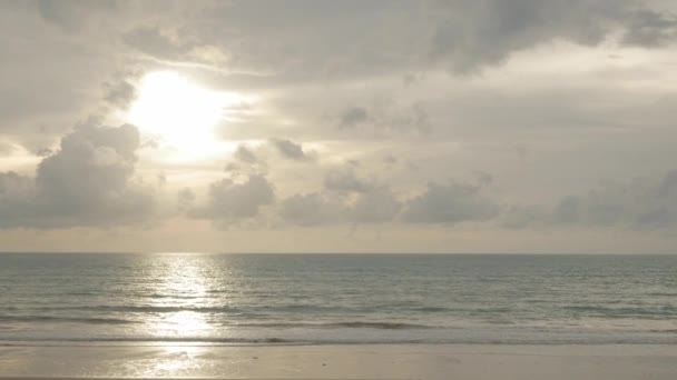 Zee Kust Wit Zand Glad Strand Met Turkoois Tropisch Water — Stockvideo