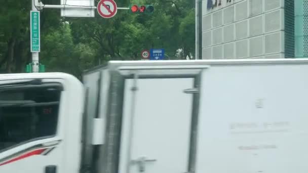 July30 2023 Taipei Taiwan Landscape View Street Road Some Traffic — Stock Video