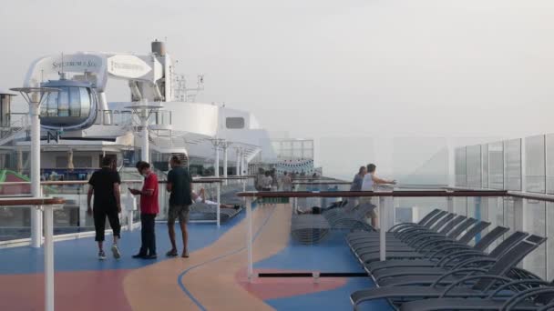 April30 2023 Phuket Thailandview Top Deck Spectrum Sea Cruise Ship — Stock Video