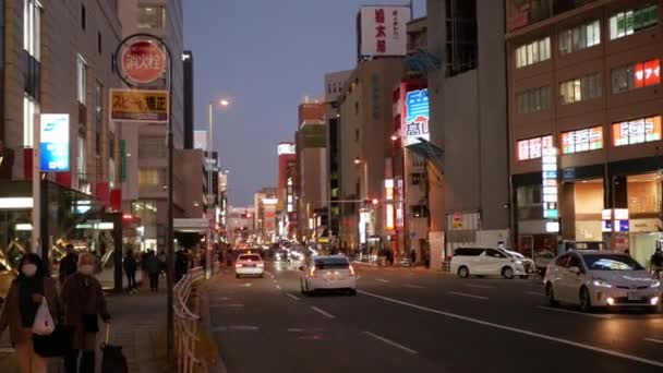November 2022 Fukuoka Japán Helyi Utcára Néző Kilátás Hakata Fukuoka — Stock videók