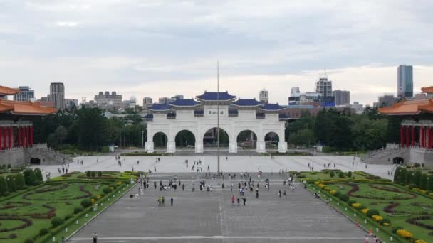 Juli 2023 Taipei Taiwan Landscape Uitzicht Chiang Kai Shek Memorial — Stockvideo