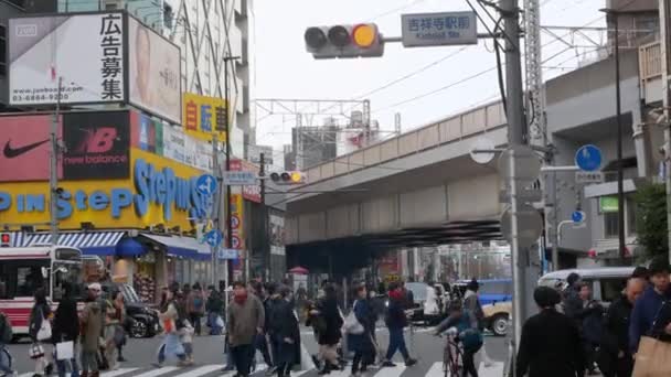 December26 2019 Tokyo Japan Street Landscape View Central Shopping Area — Stock video