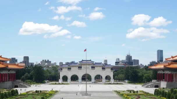 Pannorama Landscape View Chiang Kai Shek Memorial Hall Area Taipei — Video