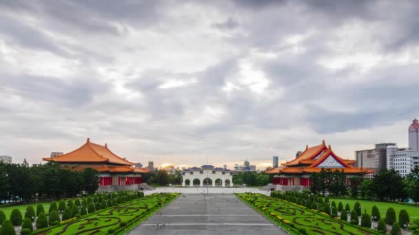 Zeitraffer Ansicht Denkmal Der Chiang Kai Shek Memorial Hall Taipeh — Stockvideo