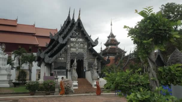 Inne Minor Hall Inne Chedi Luang Templet Med Vacker Arkitektur — Stockvideo