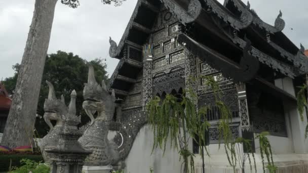 Vista Dentro Salão Menor Dentro Templo Chedi Luang Com Belo — Vídeo de Stock