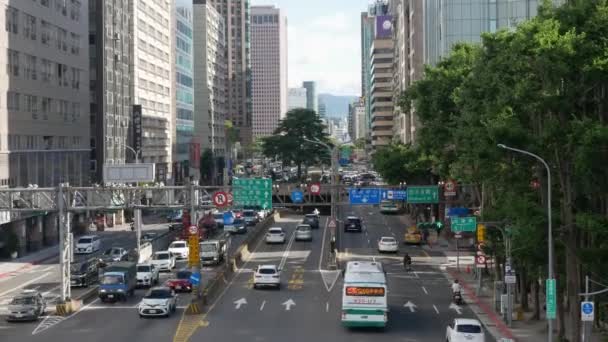 July26 2023 Тайвань Тайвань Вид Головну Вулицю Перетину Між Столицею — стокове відео