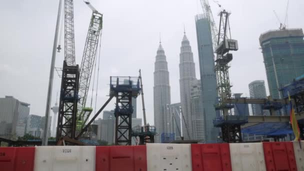 August 2022 Kuala Lumpur Malaysia Cityscape Landscape View Twin Towers — Stockvideo