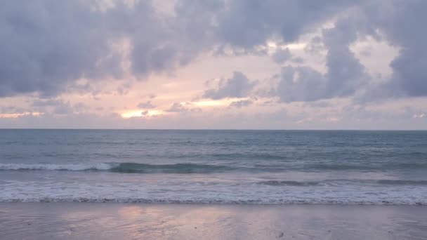 Sea Coast White Sand Smooth Beach Turquoise Tropical Water Sea — Stock Video