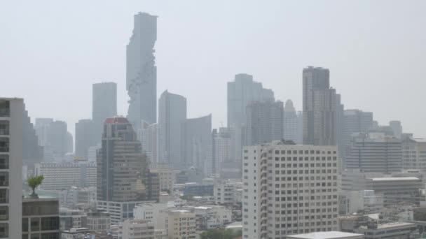 Nisan 2022 Bangkok Tayland Gökyüzünden Bangkok Kuş Bakışı Manzarası Hava — Stok video