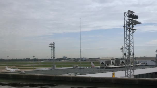 Δεκέμβριος 2022 Donmuang Αεροδρόμιο Μπανγκόκ Ταϊλάνδη Κίνηση Αεροπλάνου Στο Αεροδρόμιο — Αρχείο Βίντεο