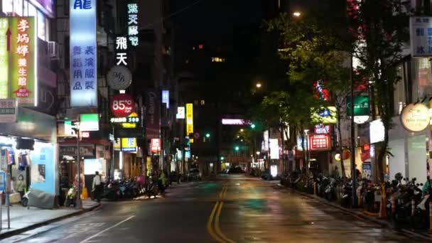 July25 2023 Taipei Taiwan Night View Ximending Street Ximen Famous — стоковое видео