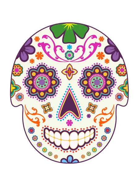 stock vector This hand drawn sugar skull is a scalable vector, making it ideal for backgrounds, textiles, gift-wrapping & decorative papers, backgrounds, greeting cards, posters, wallpaper & more