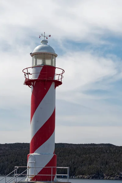 加拿大纽芬兰省和拉布拉多半岛红心手杖彩灯塔 — 图库照片