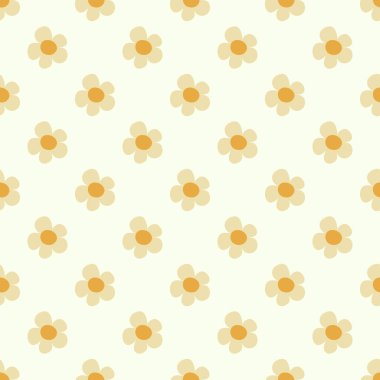 Kusursuz desenli papatya çiçekleri açık sarı renkte..