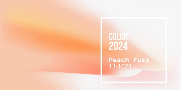 Μοντέρνο Φόντο Χρώμα Του Έτους 2024 Ροδάκινο Fuzz — Διανυσματικό Αρχείο