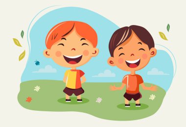 Uluslararası Çocuk Günü 'nüz kutlu olsun. Kurul, gözlemleme tarihleri ülke bazında değişen çocukların onuruna her yıl kutlanır. Vektör illüstrasyonu, konsept