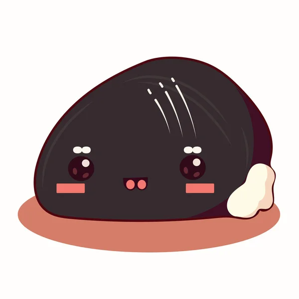 Znaki Sushi Emoji Kreskówkowe Japońskie Jedzenie Wektor Zestaw Postaci Kreskówek — Zdjęcie stockowe
