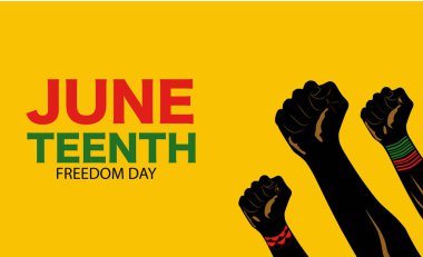 Haziran Özgürlük Günü Soyut Vektör İllüstrasyonu, Arkaplan Tasarımı, Sancak, Poster, Tebrik Kartı.