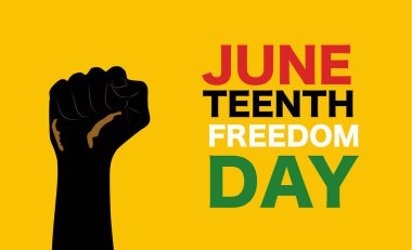 Haziran Özgürlük Günü Soyut Vektör İllüstrasyonu, Arkaplan Tasarımı, Sancak, Poster, Tebrik Kartı.