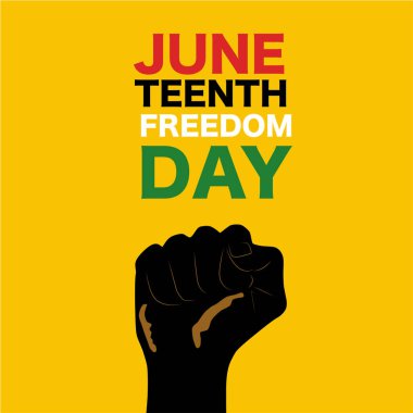 Haziran Özgürlük Günü Soyut Vektör İllüstrasyonu, Arkaplan Tasarımı, Sancak, Poster, Tebrik Kartı.