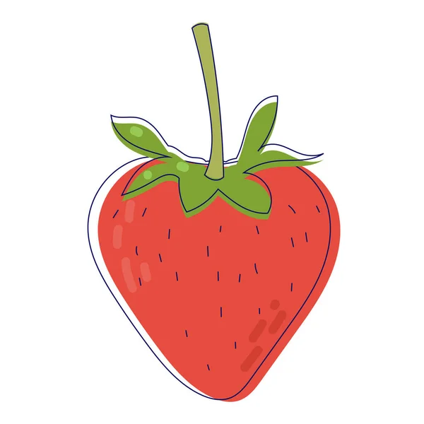 Vector Seamless Bright Light Strawberry Doodle 스타일 추상적 아이콘 메뉴나 — 스톡 벡터