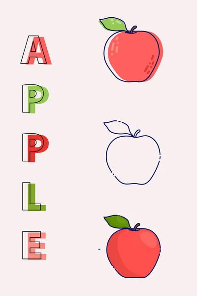 Pommes Rouges Simples Dans Style Plat Icône Illustration Vectorielle Pour — Image vectorielle
