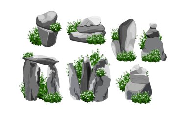 Kıyı çakıl taşları, çakıl taşları, çakıl taşları, mineraller ve jeolojik oluşumlar. Çeşitli şekil ve bitkilerden taşlar koleksiyonu. Kaya parçaları, kaya parçaları ve yapı malzemeleri..